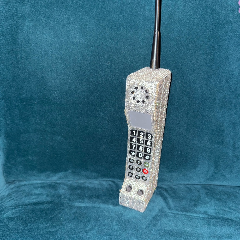 Vintage Style Rhinestone Brick Phone
